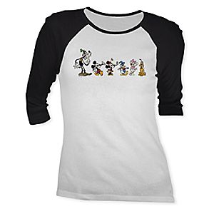 Mickey Mouse Shorts Raglan Tee for Women - Customizable