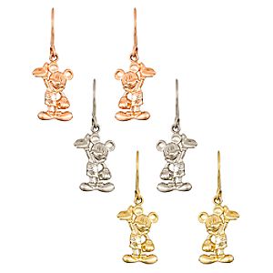 Mickey Mouse Earrings - 18K -  Diamond