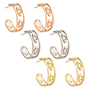 Mickey Mouse Hoop Earrings - 18K