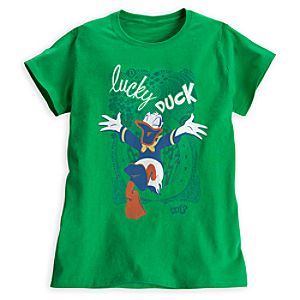 Donald Duck Lucky Duck Tee for Women - Disneyland
