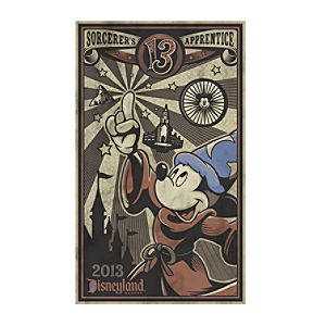 Mickey Mouse Giclée - Sorcerers Apprentice - Disneyland