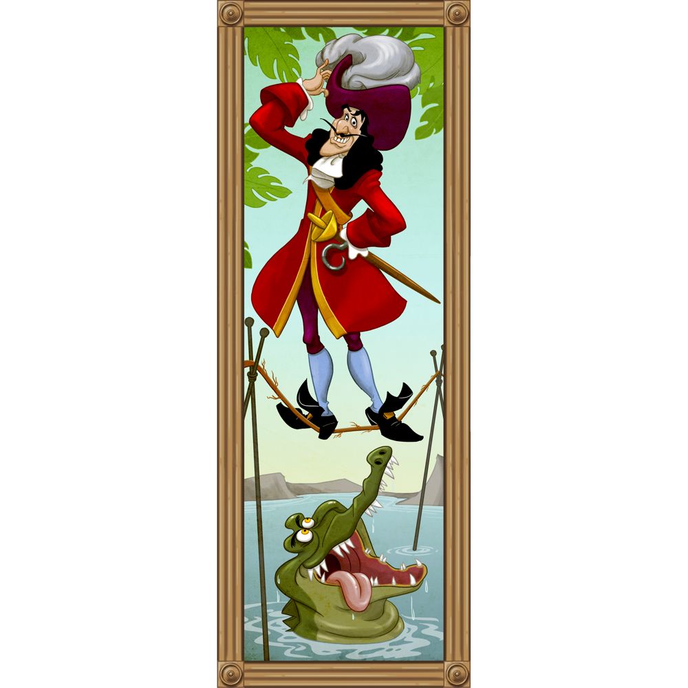 Captain Hook Giclée on Canvas - The Haunted Mansion - Limited Availability