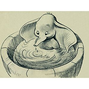 Dumbo Bathtime Giclée