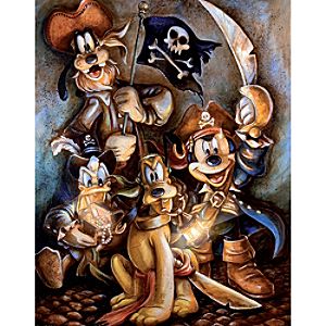 Mickey Mouse and Friends Motley Crew Giclée by Darren Wilson