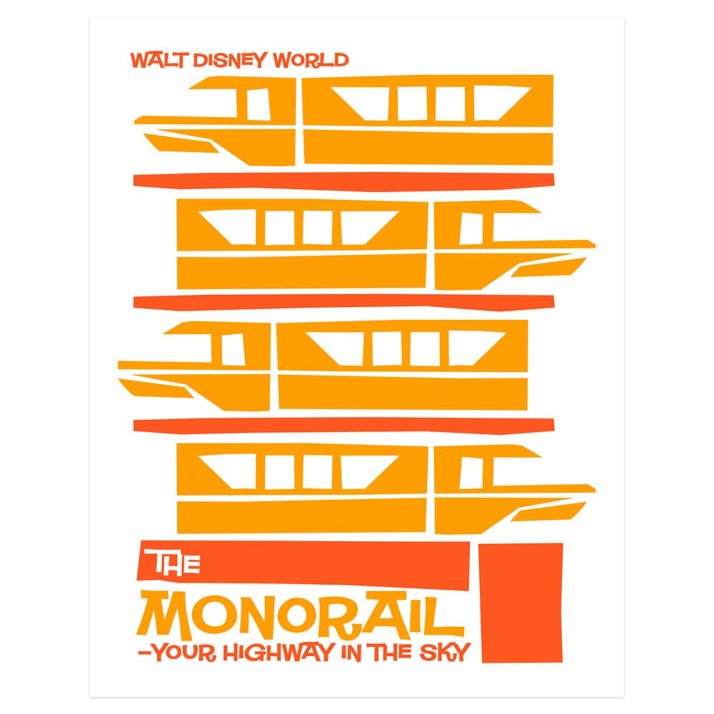 Monorail Print on Canvas - Walt Disney World - Limited Availability