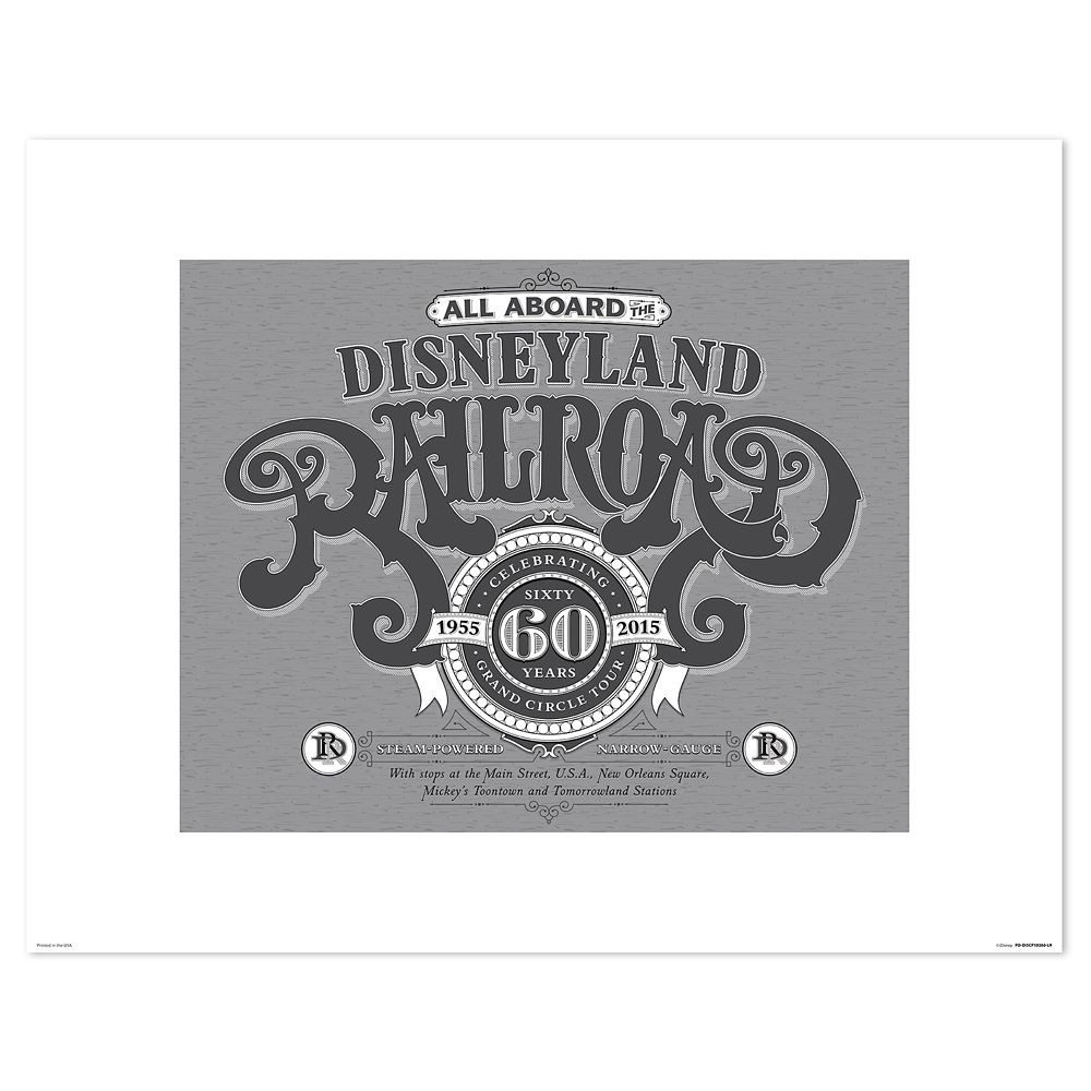 Disneyland Railroad Poster on Paper - 60th Anniversary - Limited Release
