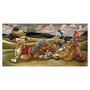 Mickey Mouse and Friends ''On the 18th Green'' Gicl&eacute;e by Darren Wilson