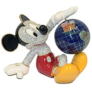 Mickey Mouse Figurine with Globe by Arribas Brothers