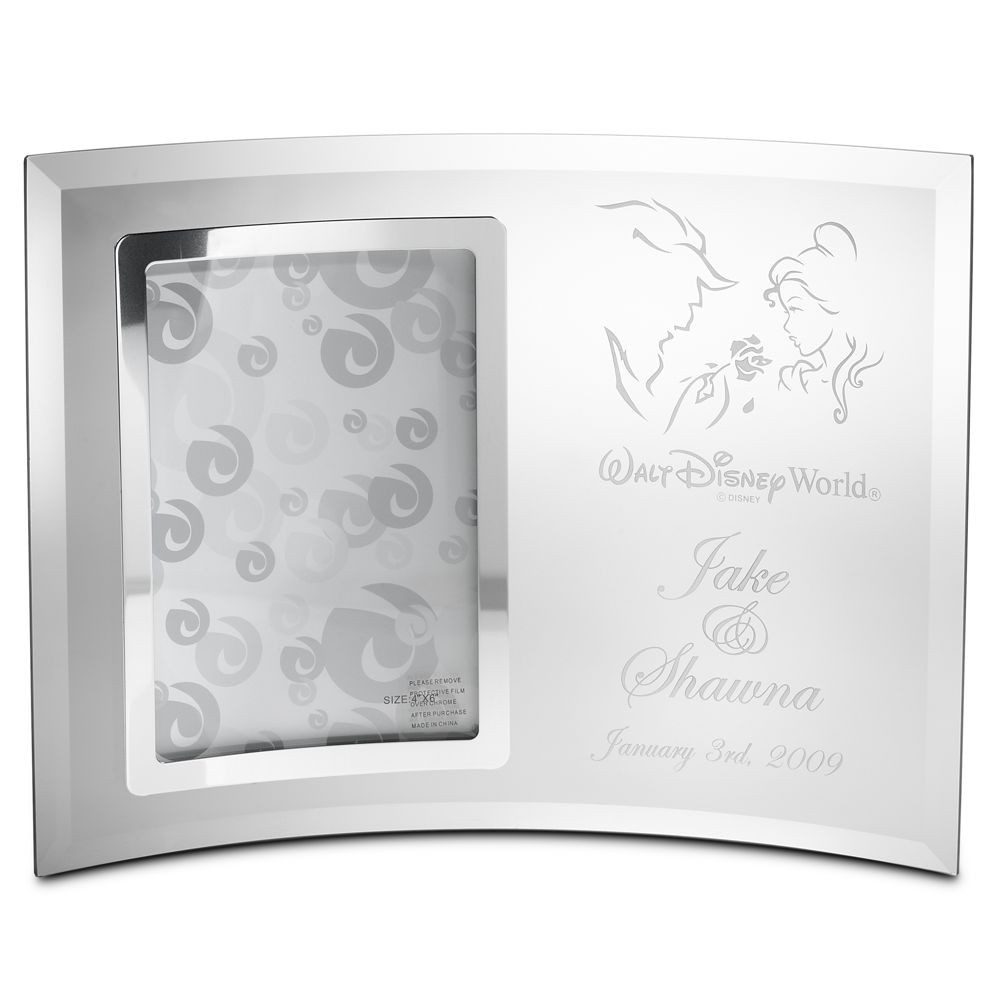 Personalizable Beauty and the Beast Glass Frame by Arribas
