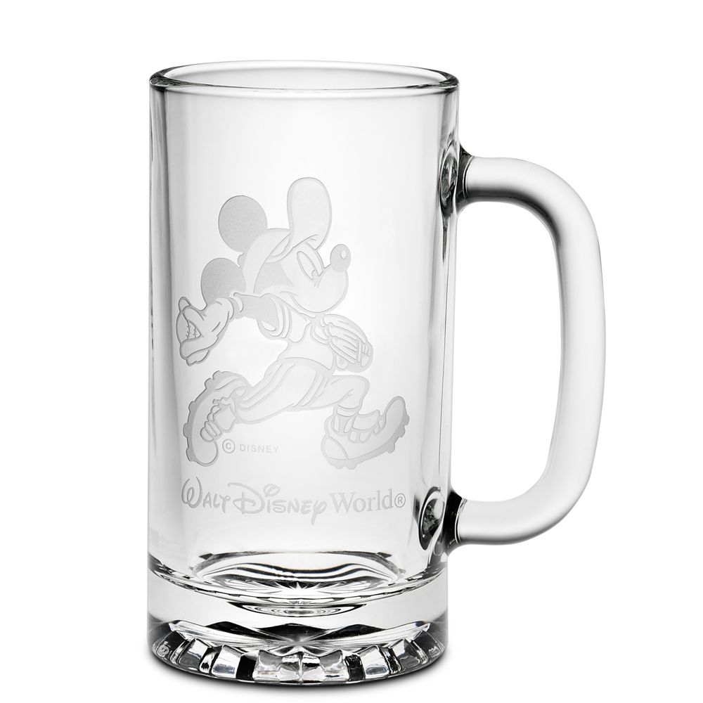 Personalizable Glass Baseball Mickey Mouse Stein by Arribas