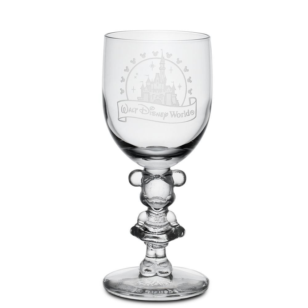 Personalizable Minnie Mouse Glass Goblet by Arribas