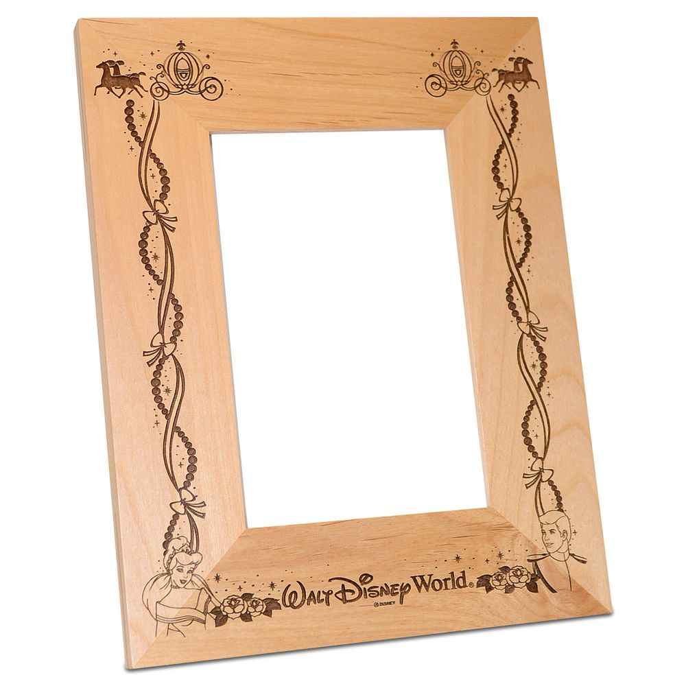 Personalizable Walt Disney World Cinderella Wedding Photo Frame by Arribas -- 4 x 6