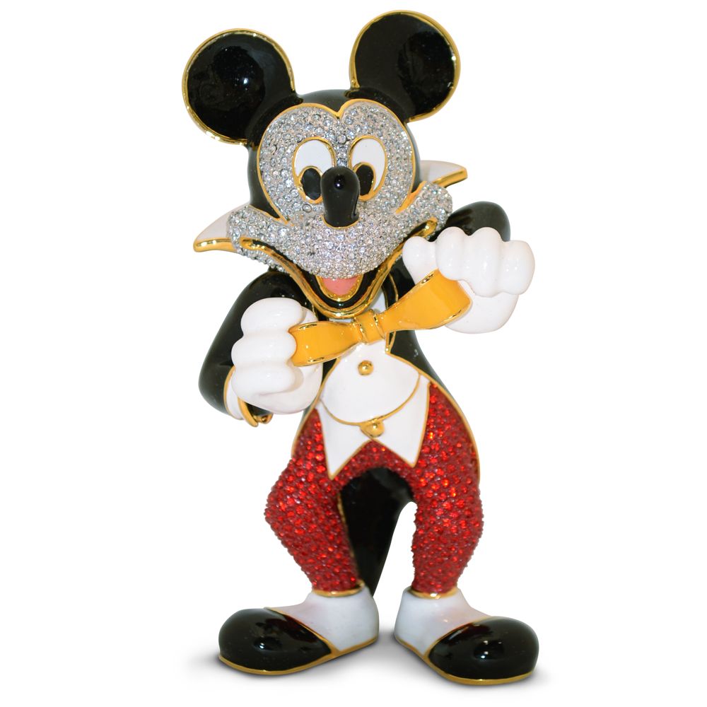 Jeweled Tuxedo Mickey Mouse Figurine by Arribas -- 5 1/2 H