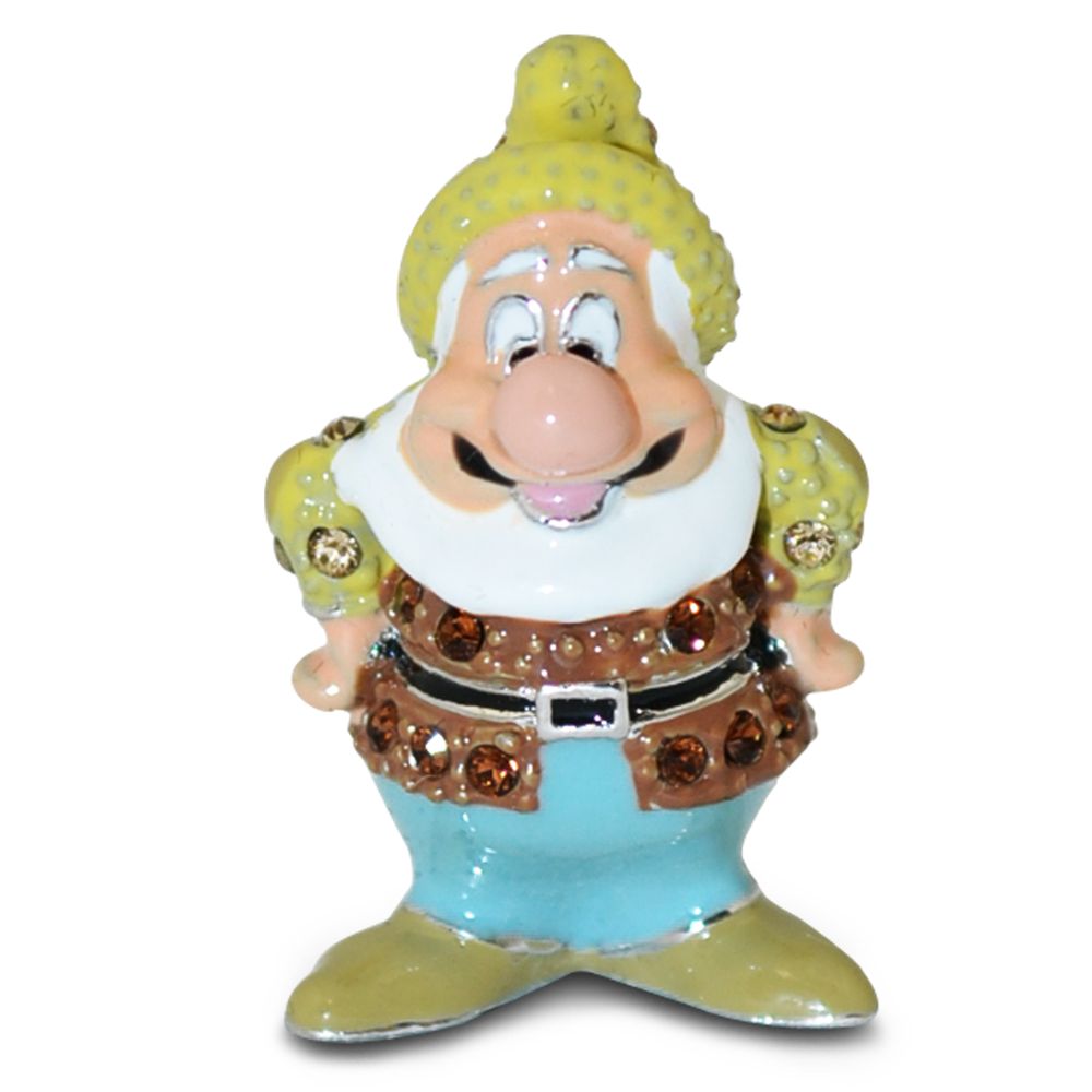Jeweled Mini Snow White and the Seven Dwarfs Figurine by Arribas - Happy