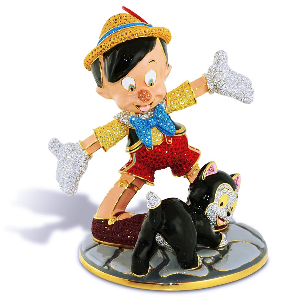 Limited Edition Jeweled Figaro and Pinocchio Figurine by Arribas