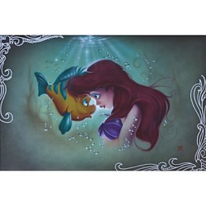 Ariel Flounder The Little Mermaid Giclée by Noah