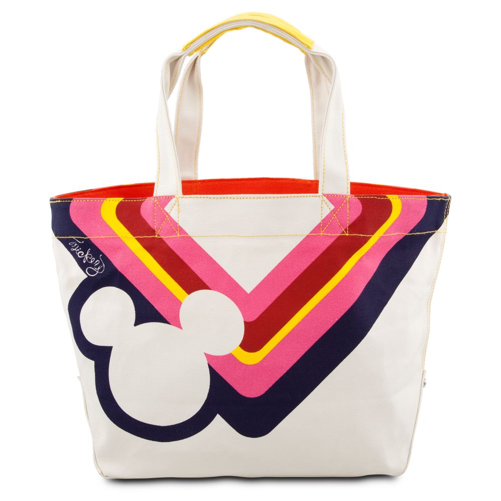 White Canvas Icon Mickey Mouse Tote Bag
