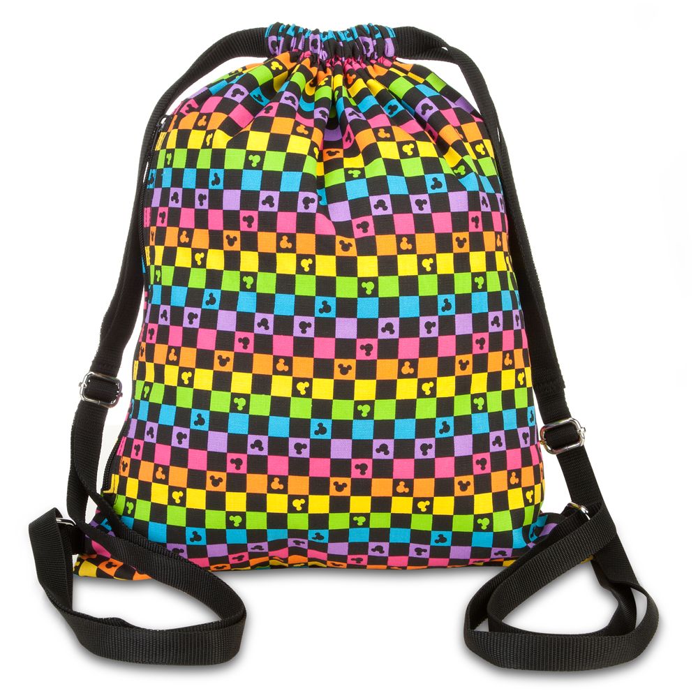 Checkered Mickey Mouse Cinch Bag
