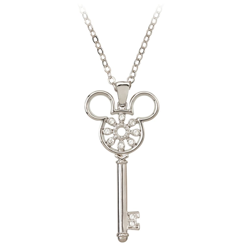 Crystal Key Mickey Mouse Necklace by Arribas -- Flower