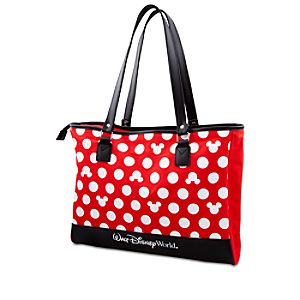 Polka Dot Walt Disney World Minnie Mouse Tote -- Red