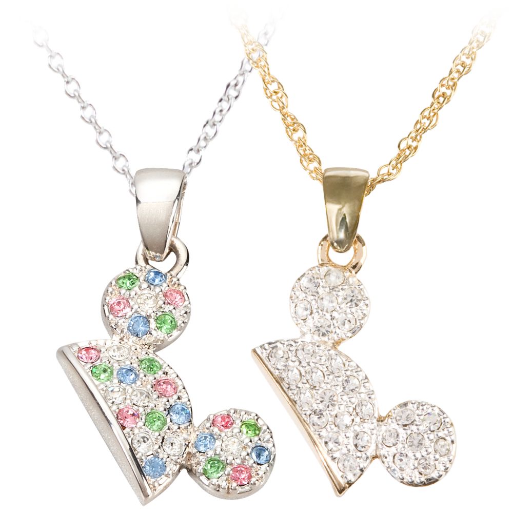 Pavé Mickey Mouse Ear Hat Necklace