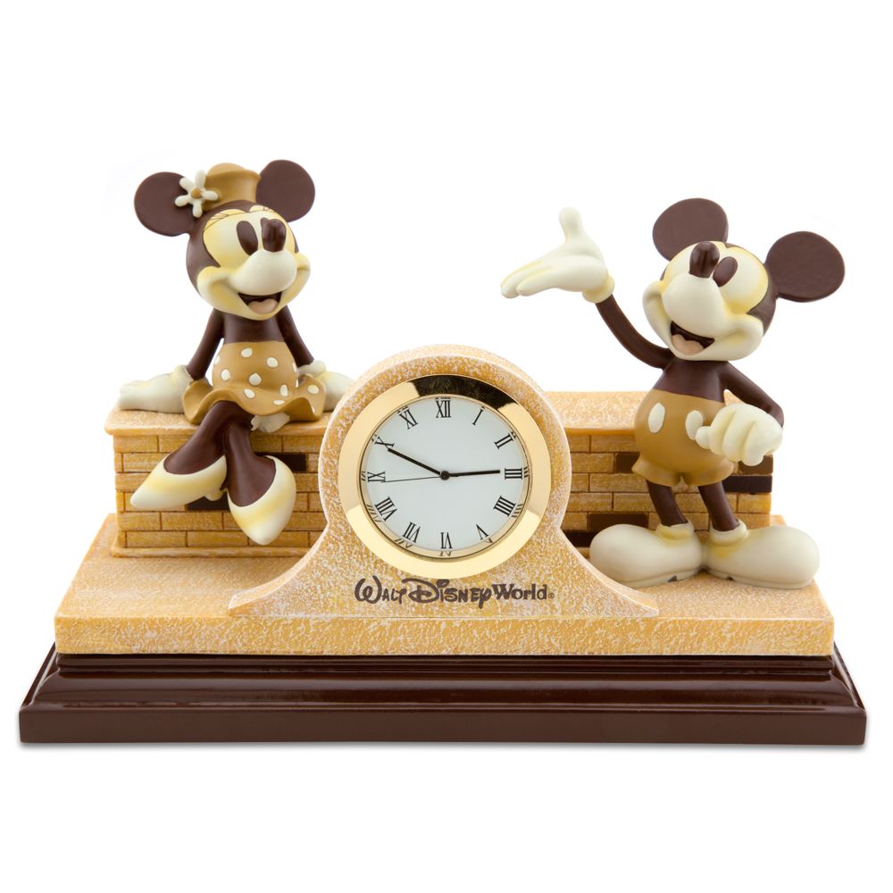 Walt Disney World Minnie and Mickey Mouse Mantle Clock