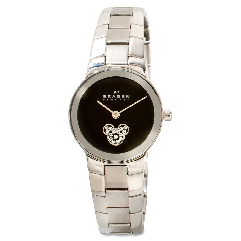 Rhinestone Icon Link Mickey Mouse Watch by Skagen