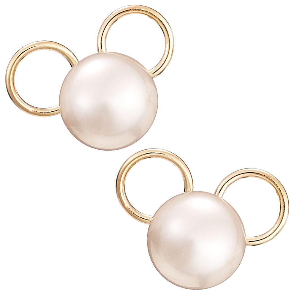 Mickey Mouse Icon Earrings - Pearl