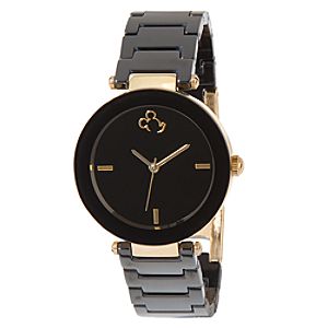 Mickey Mouse Black & Gold Watch for Women
