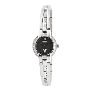 Mickey Mouse Icon Eco-Drive Watch for Women by Citizen - Crystal Bangle