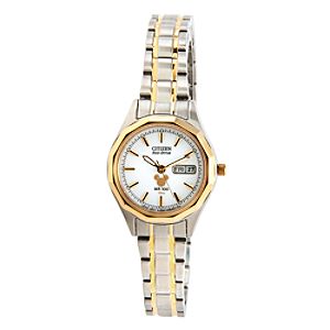 Mickey Mouse Icon Eco-Drive Watch for Women by Citizen - Duo Tone