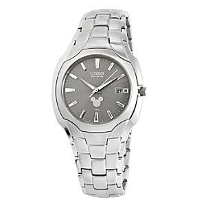 Mickey Mouse Icon Eco-Drive Watch for Men by Citizen - Silver Dial