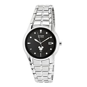 Mickey Mouse Icon Eco-Drive Watch for Men by Citizen - Silver