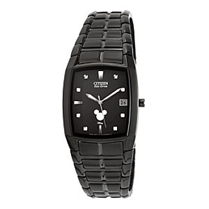 Mickey Mouse Icon Eco-Drive Watch for Men by Citizen - Black