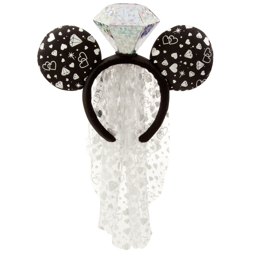 Wedding Ring Minnie Mouse Headband With Veil