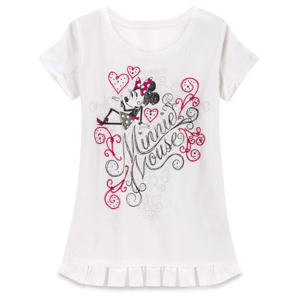 Beaded Ooh La La Minnie Mouse Tee for Women
