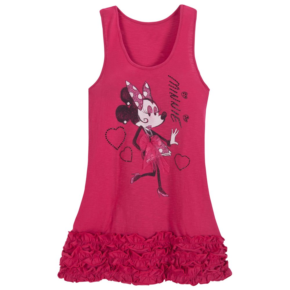 Ooh La La Ruffled Minnie Mouse Tank Top for Women