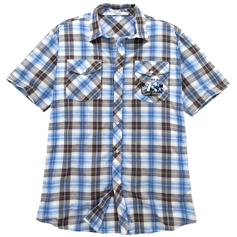 Collared Surf Tours Mickey Mouse Shirt for Men