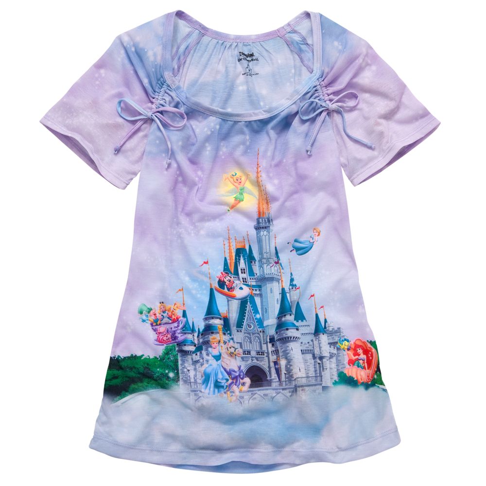 Sublimated Disney Storybook Attractions Magic Kingdom Tee for Women