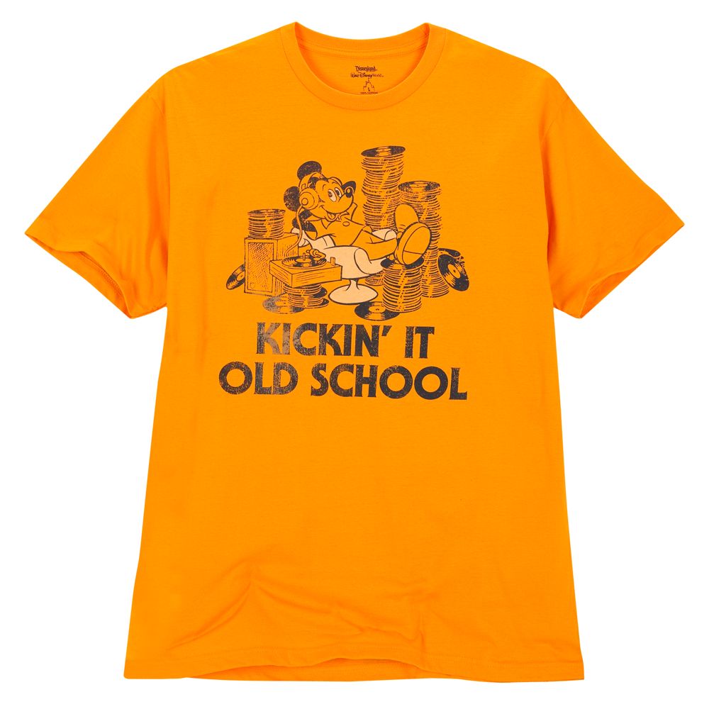 Kickin It Old School Mickey Mouse Tee for Adults