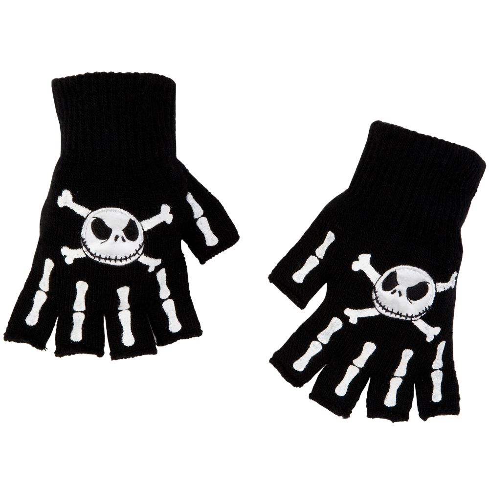 Jack Skellington Fingerless Gloves for Adults