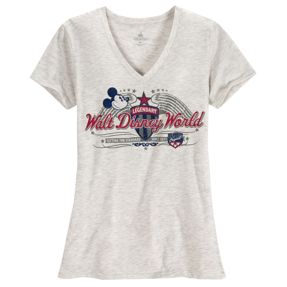 V-Neck Walt Disney World Mickey Mouse Tee for Women  