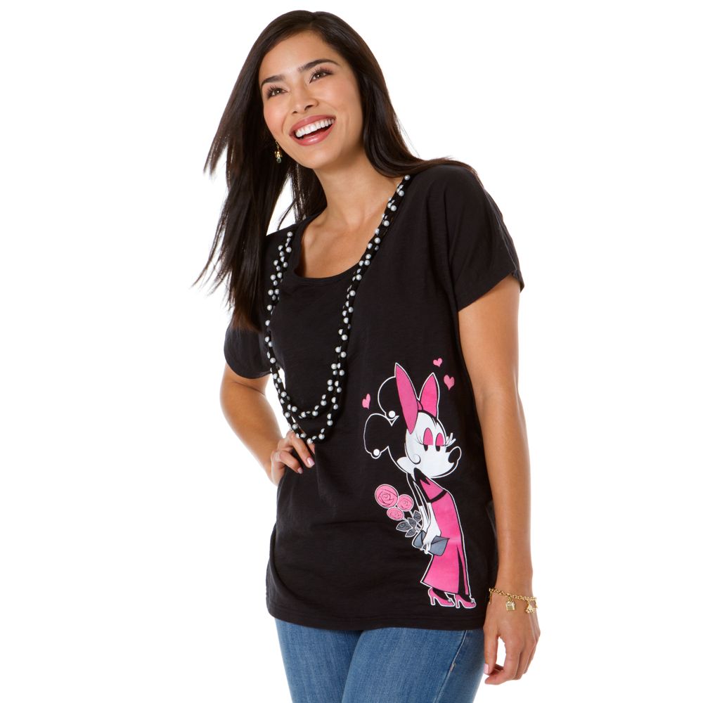 Ooh La La Necklace Minnie Mouse Tee for Women