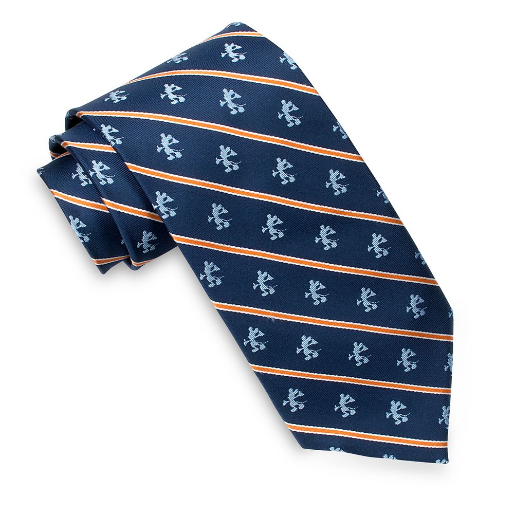 Striped Silk Mickey Mouse Tie for Men -- Navy