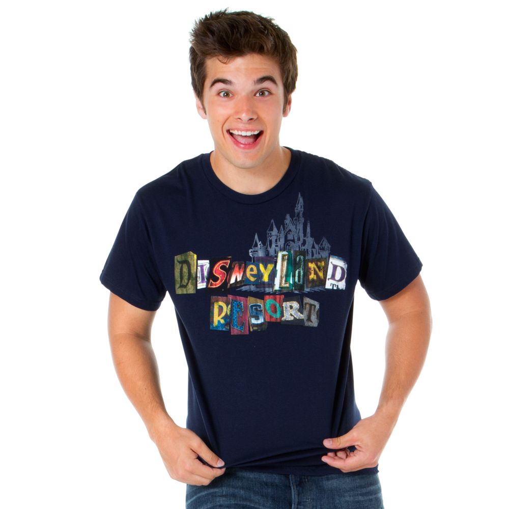 Spell It Out Disneyland Resort Tee for Men -- Navy