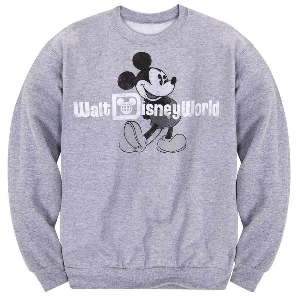 Long Sleeve Walt Disney World Mickey Mouse Fleece Sweatshirt for Adults