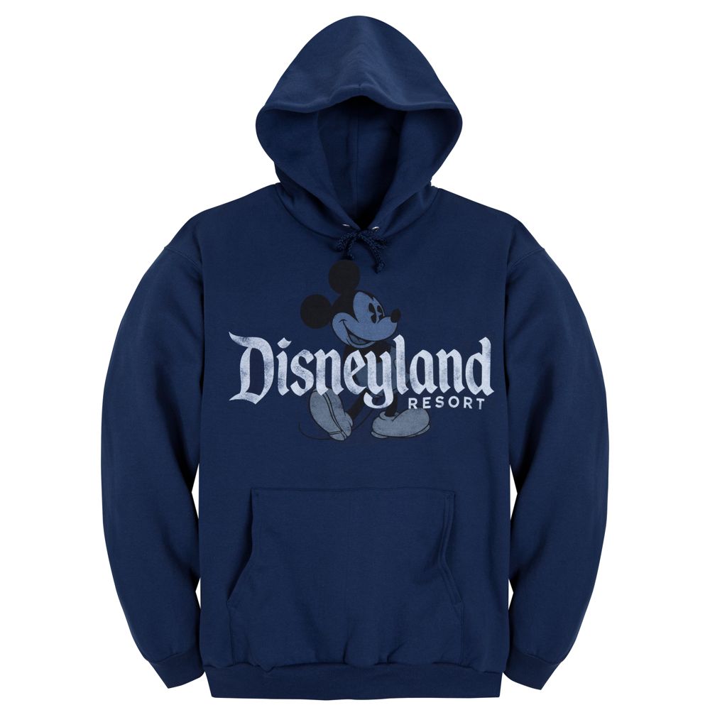 Pullover Fleece Retro Disneyland Mickey Mouse Hoodie for Adults