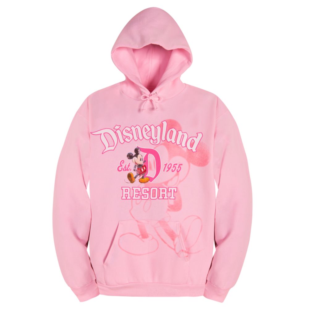 Pullover Fleece Disneyland Mickey Mouse Hoodie for Women -- Pink