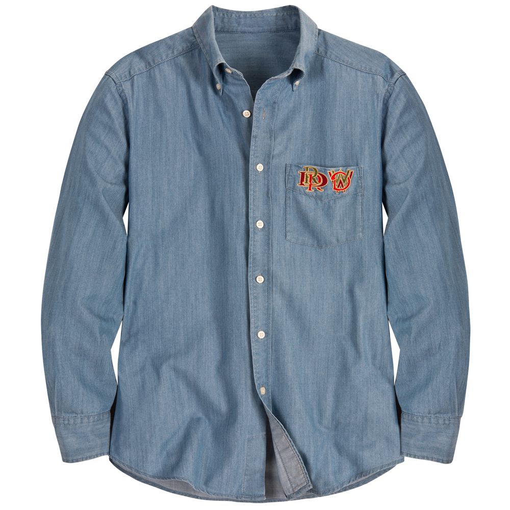 All Aboard Grand Circle Tour Denim Shirt for Men by Jeff Granito