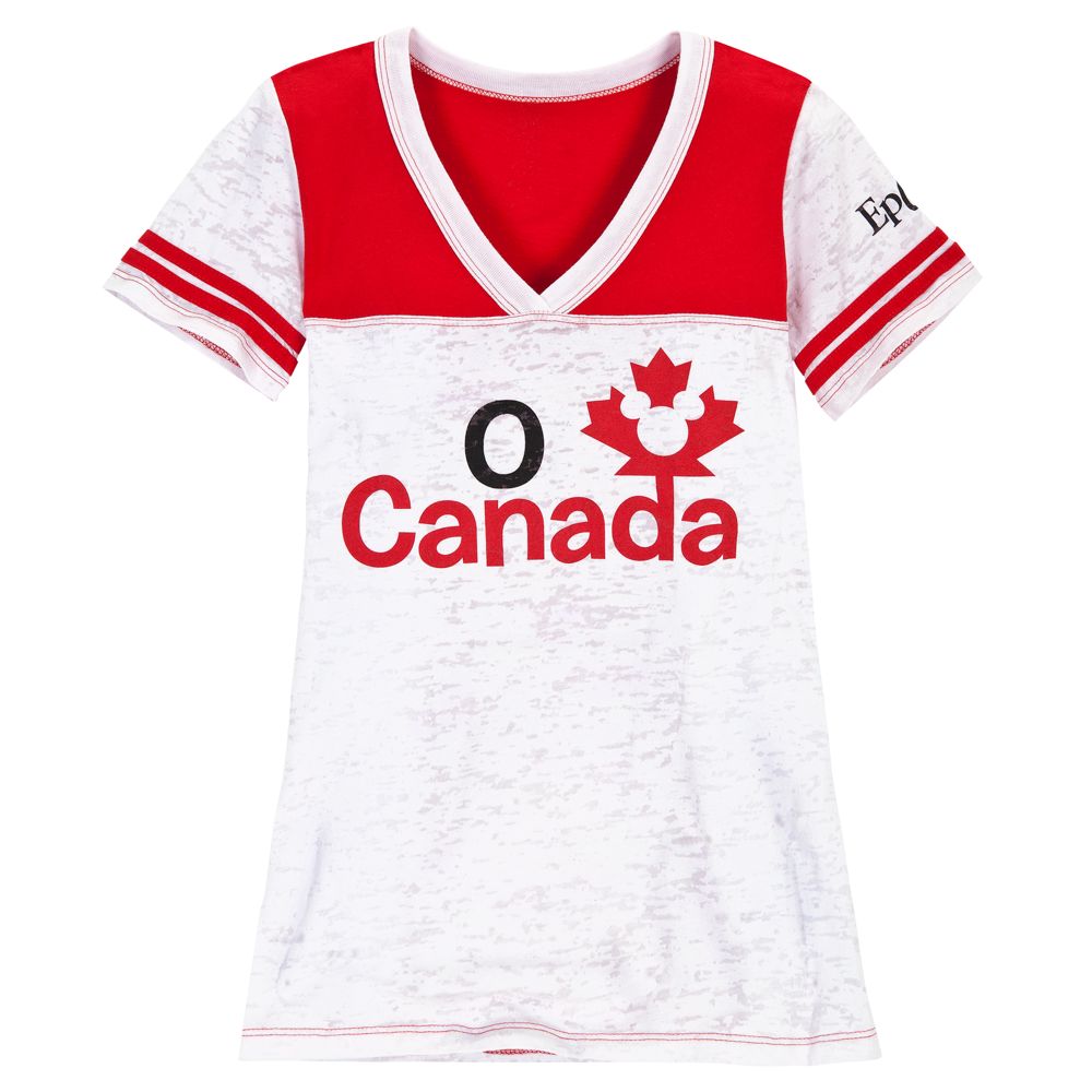 Epcot World Showcase Canada Pavilion O Canada V-Neck Tee for Women